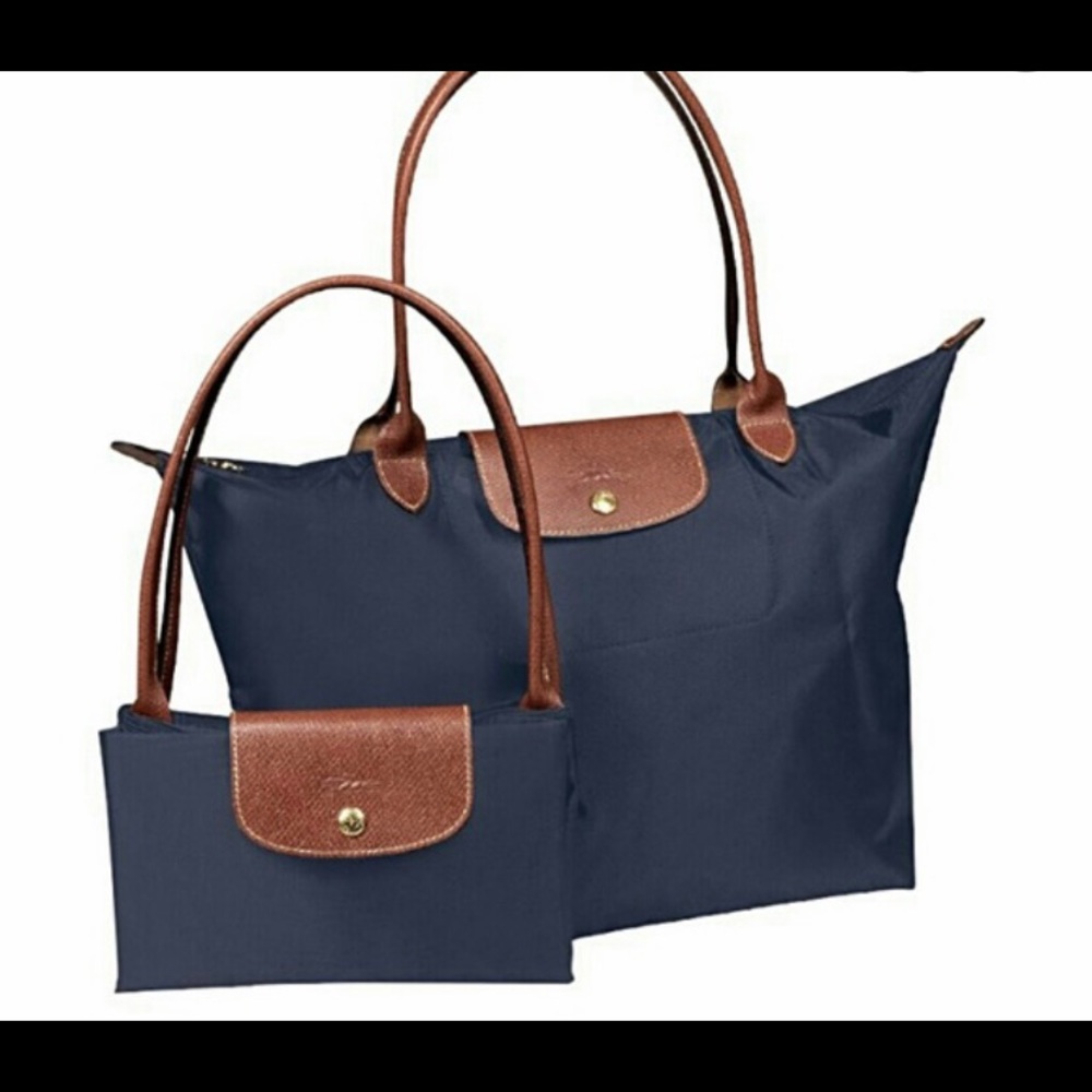Longchamp purple and brown bag size medium